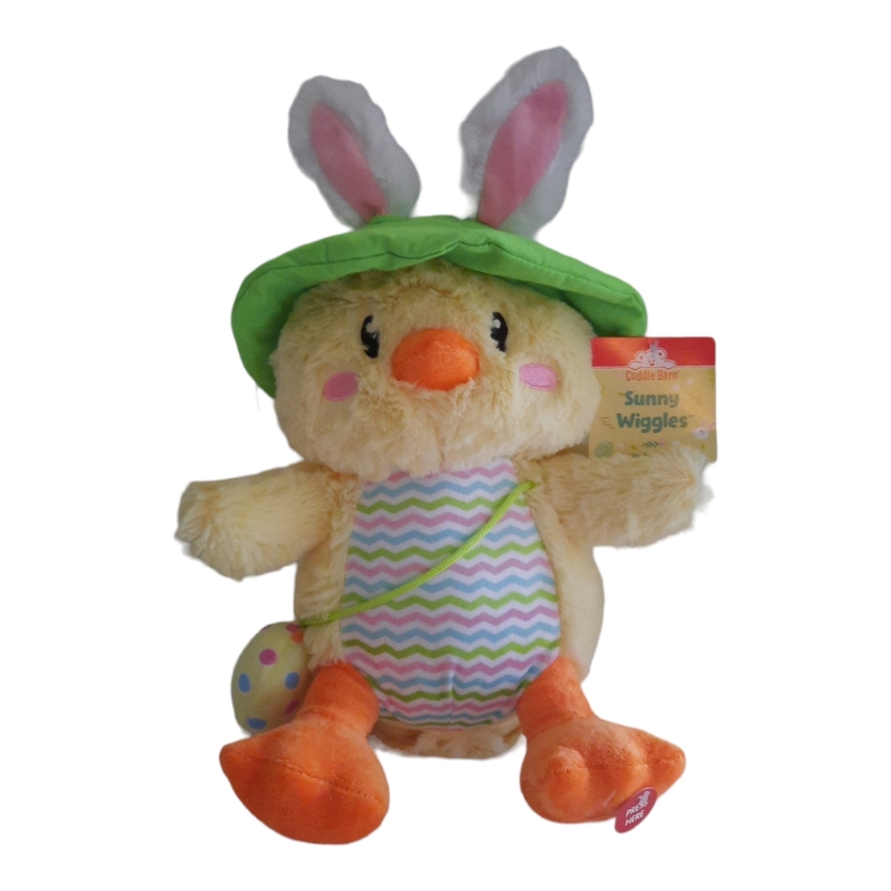 NWT  - Cuddle Barn Sunny Wiggles Chick Sound & Motion Plush -Battery AA